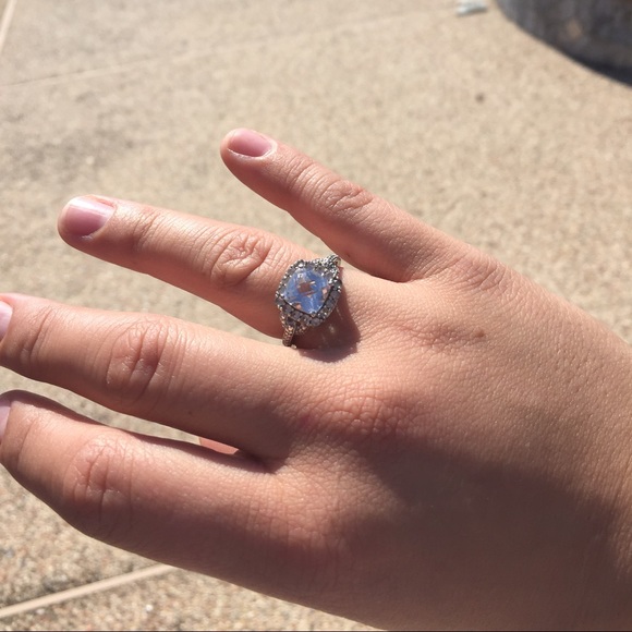Stunning white sapphire ring