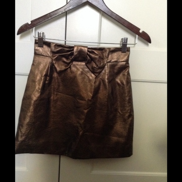 H&M Copper Mini Skirt