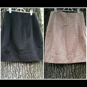 Anthropologie Elevenses Tan & Black Skirt-2 for 1