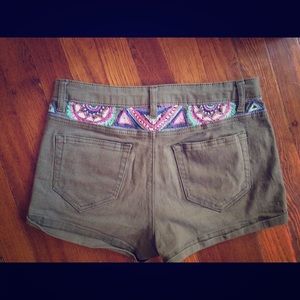 Hand embroidered shorts