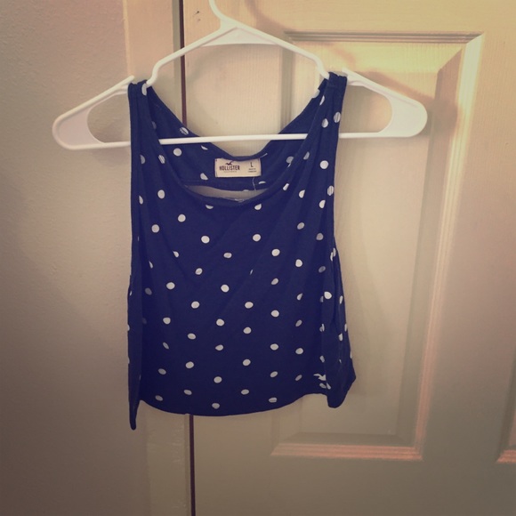 Polka dot cropped tank top