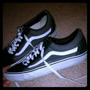 Vans Old Skool Skate Shoes grey and black