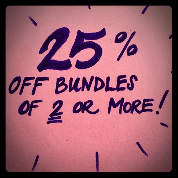 25% off bundles! with a minimum of just 2 items!!