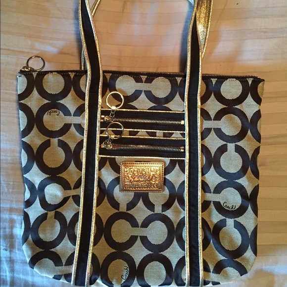 Coach Handbags - Coach Large Poppy Glam Tote * Limited Edition