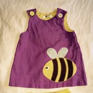 Mini Boden 0-3 months purple dress