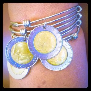 Italian lira coin bangle. Type 1 only