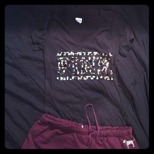 Victoria's Secret Pink Set Sweatpants and Shirt
