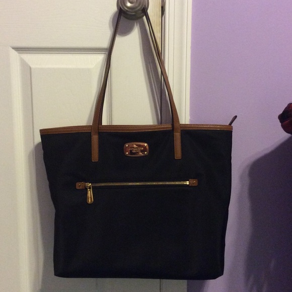 Large Black Nylon Tote
