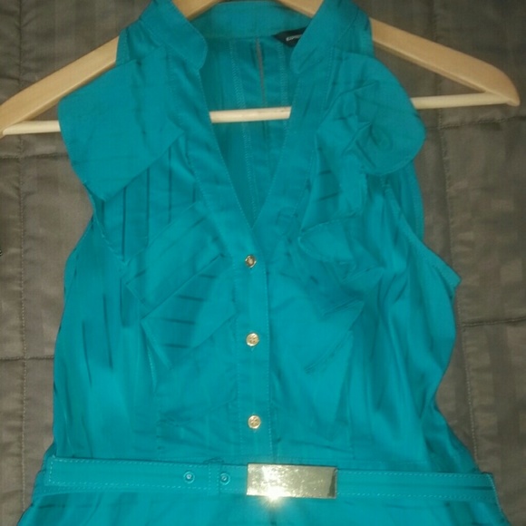 Express turquoise dress