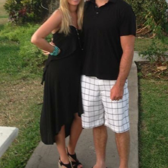 High low black dress