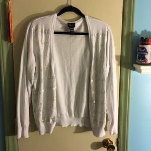 White cardigan