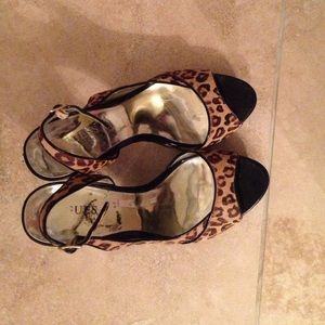 Guess leopard heels