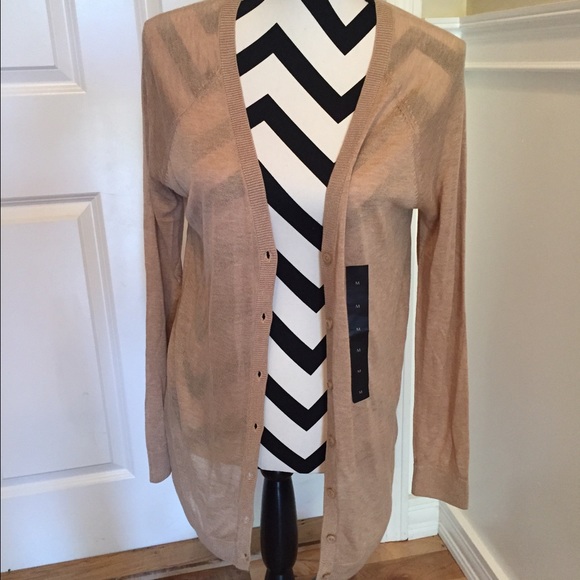 caramel long cardigan