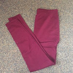 Burgundy Workout Leggings