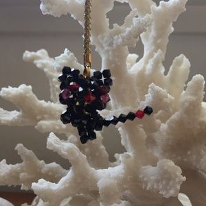 Cat Swarovski Crystal bead charm/ keychain