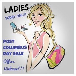 POST COLUMBUS DAY SALE!!!