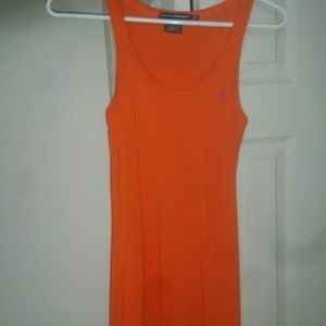 Orange polo tank dress