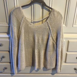 Free People cream slouchy sweater