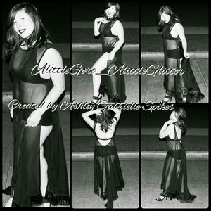 Black See Through Long Dress