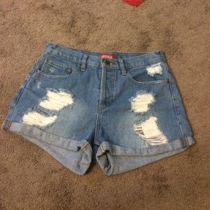 Forever 21 high waisted jean shorts