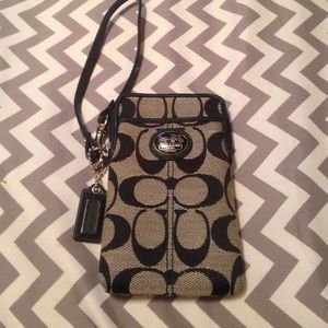 Coach wristlet/phone holder