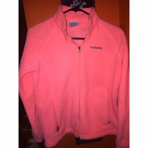 Neon peachy soft Columbia fleece