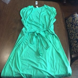 NWT Old Navy Cap Sleeve Wrap Dress XXL Green