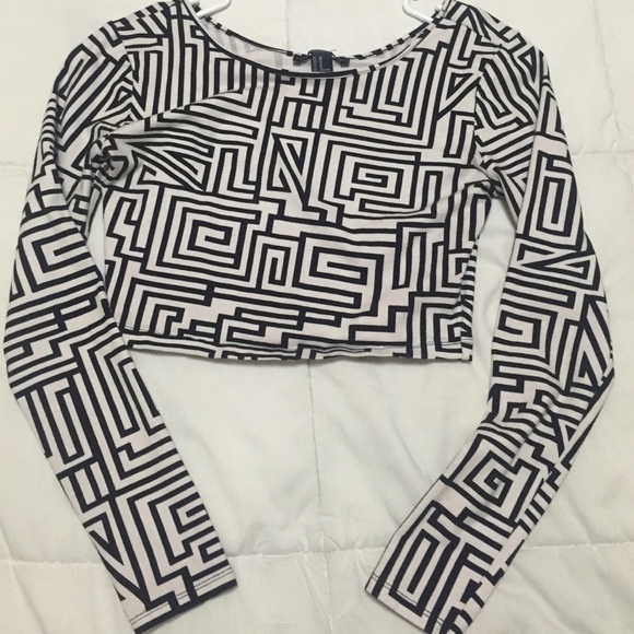 forever 21 long sleeve crop top - Picture 1 of 1