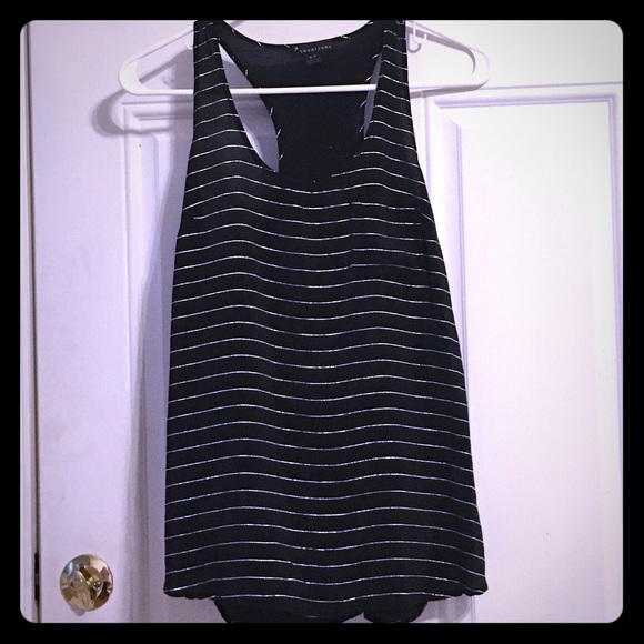 Black and Silver Striped Tank
