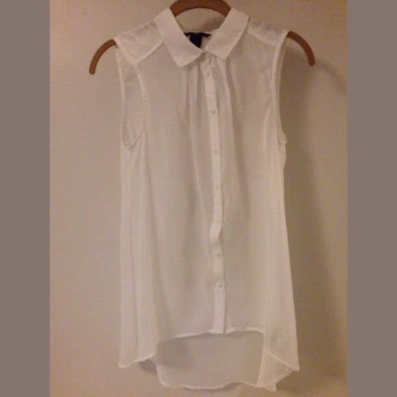 Peter Pan Layering Sleeveless Blouse High Low