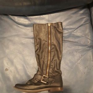 Black Slouchy Moto Boot