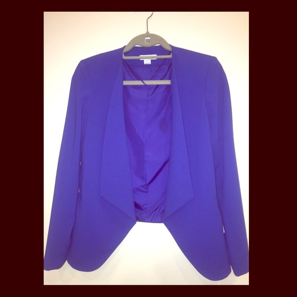Cobalt Blue Open Front Blazer