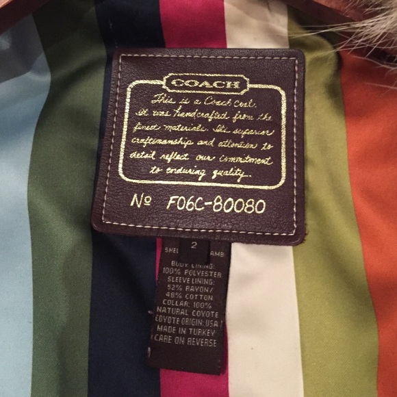 Original coach brown leather jacket ( lamb) size2 - Picture 4 of 4