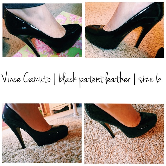 Vince Camuto Patent Leather | Black Platform Heels