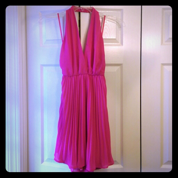 LuLu's Fushia pink backless dress NWOT