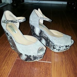 FINAL SALE Steve Madden Wynnie Snakeskin Platforms