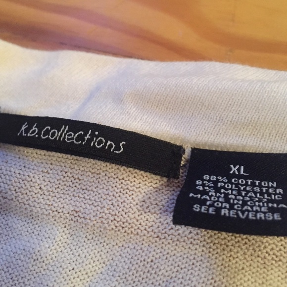 Gold and white sweater - Picture 3 of 4