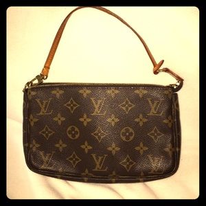 LV Monogrammed Pouchette Wristlet