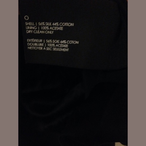 Club Monaco Black Short Sleeve Silk &Cotton Blouse - Picture 3 of 3