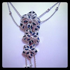 Diamond and saphire necklace