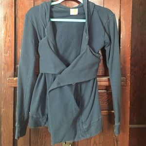 Free people cotton hooded sweater