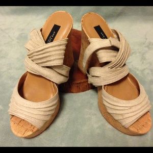 Ann Taylor Marley Cork Platform Wedges