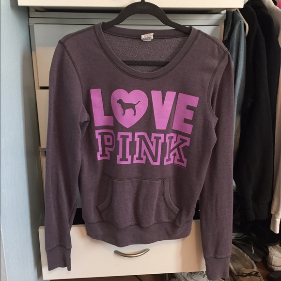 Purple PINK crew neck (: