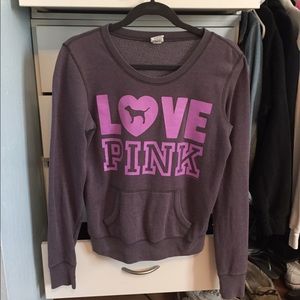 Purple PINK crew neck (: