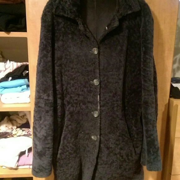 Reverse shearling coat