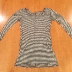 Free people long sleeve shear striped top