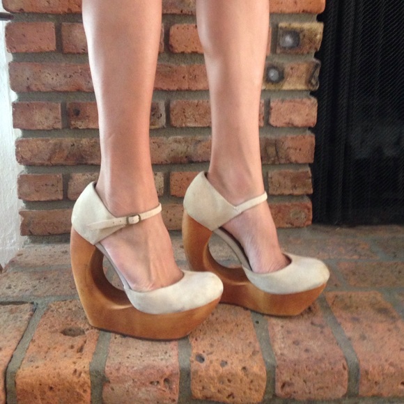 Jeffrey Campbell Rockaway Cutout Wedge Suede