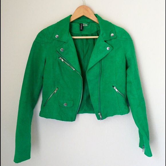 H&M Green Biker Jacket