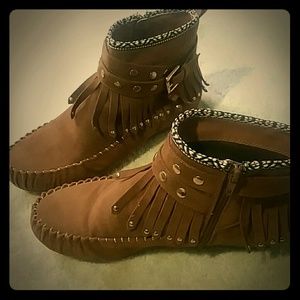 Never worn Bootie shoes with buckles