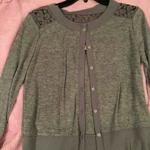 GRAY VERA WANG CARDIGAN NWOT